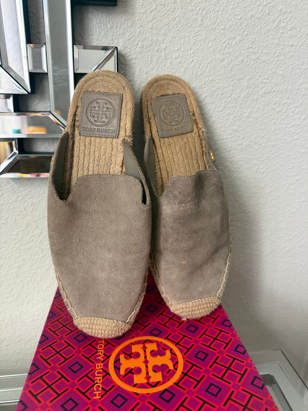 Tory Burch Espadrille Mules Size 6